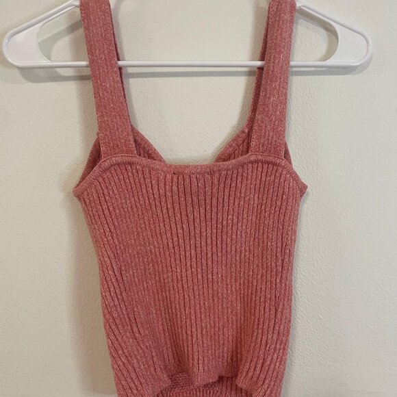 Express Knit Set – Pink Top & Skirt, XS - Picture 2 of 6